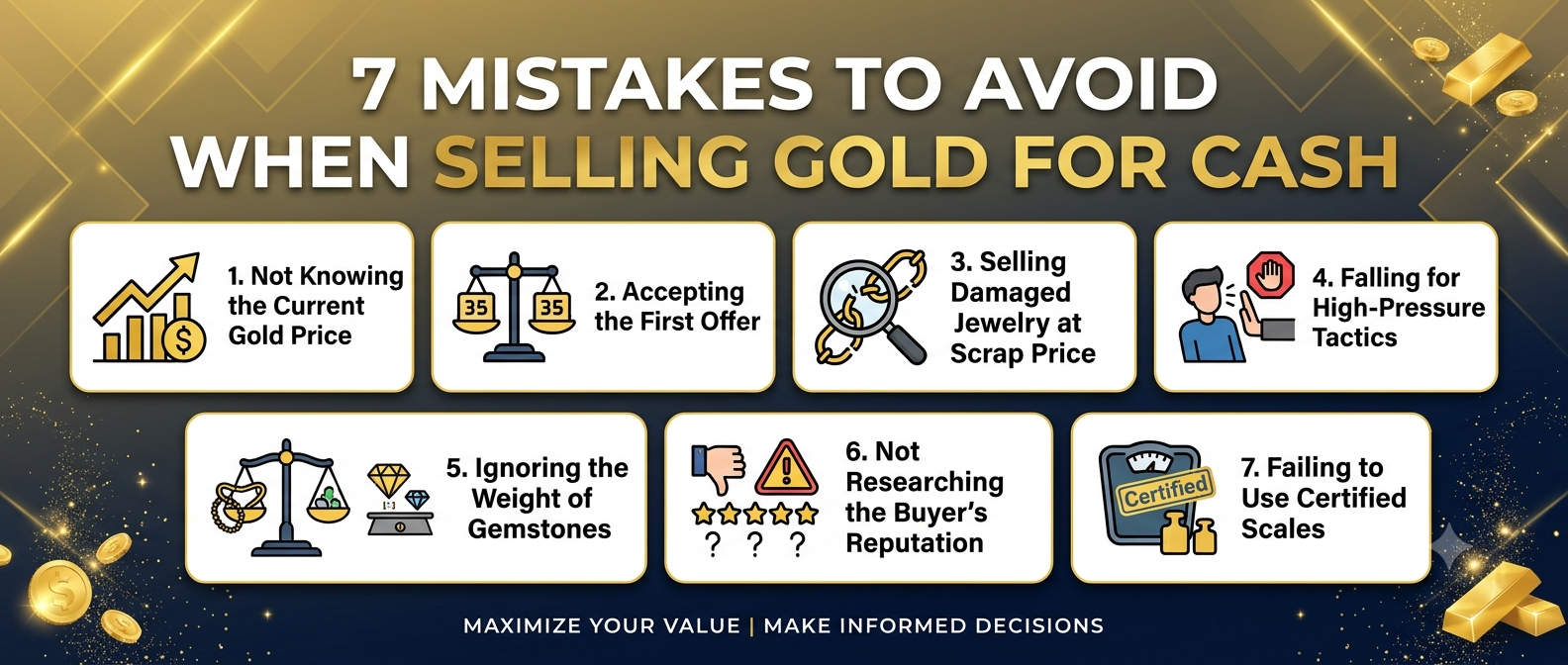 7 Mistakes to Avoid When Selling Gold for Cash